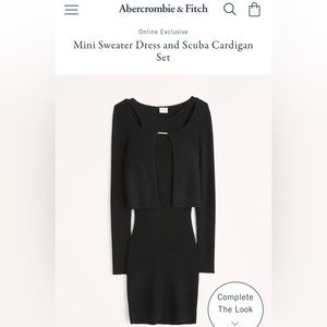 Abercrombie and Fitch mini Sweater Dress and Scuba Cardigan Set NWT